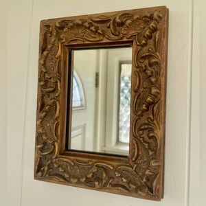 Vintage French Rococo Hollywood Regency Style Gilt Wood Mirror